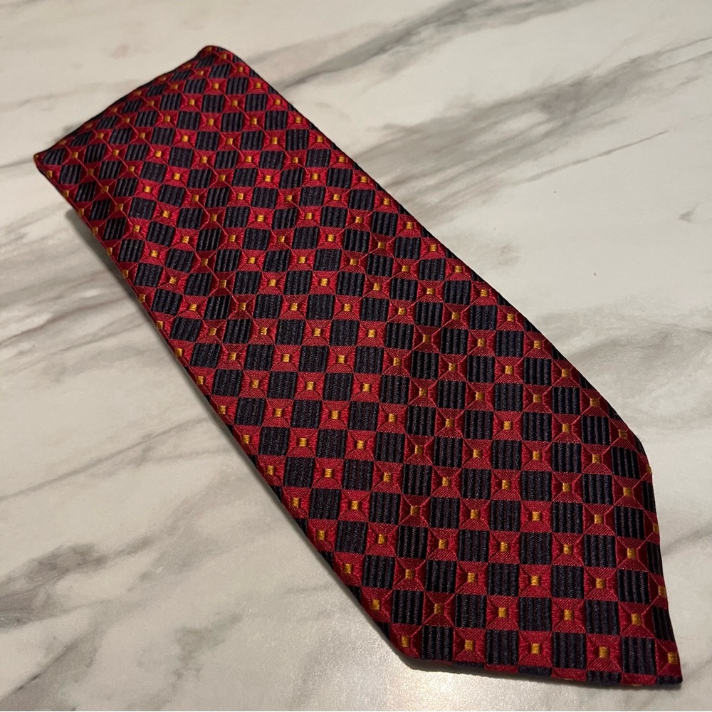 Ike Behar 100% Silk Geometric Tie
